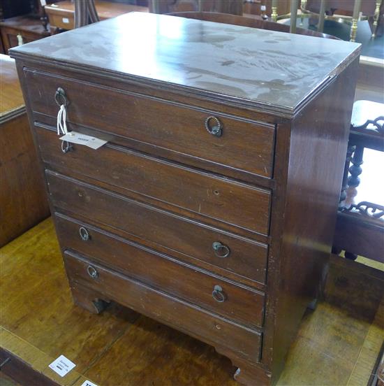 Miniature mahogany chest of drawers